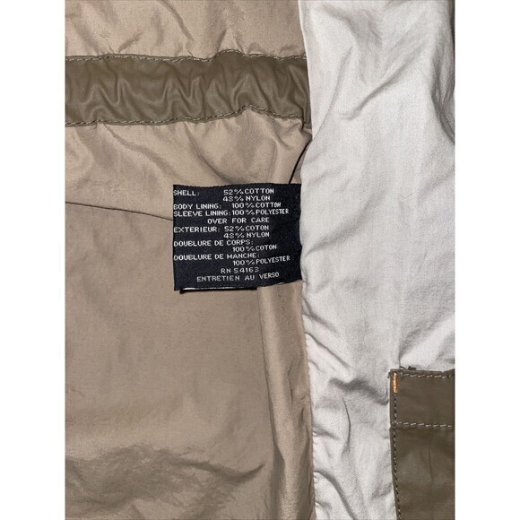 Cole Haan Mens Hooded Rain Jacket Packable Water Resistant Brown M - Picture 8 of 8